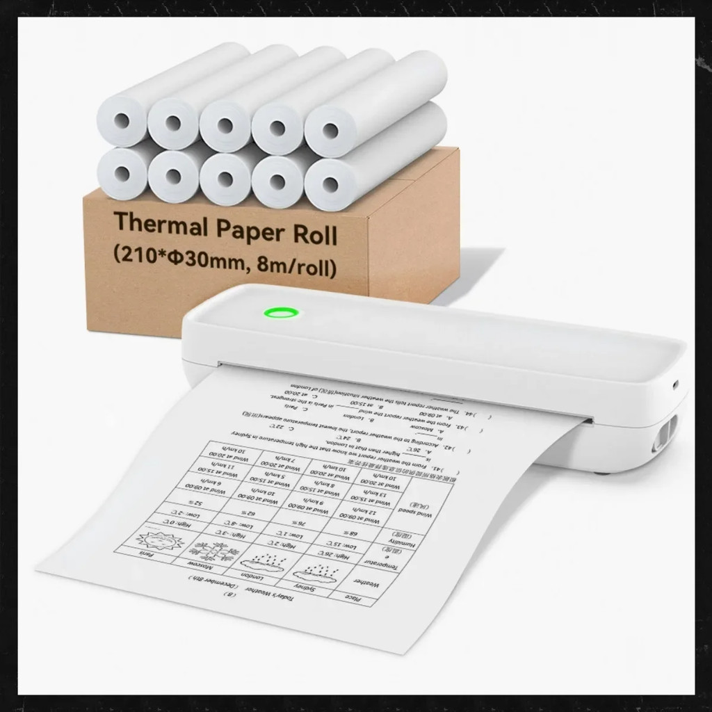 

A4 Thermal Paper Thermal Printing Paper 210*30mm for A4 Wireless Bluetooth A40/X8 Printer Paper Roll