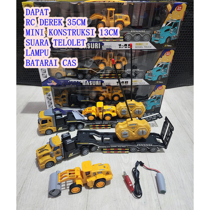 GUNAD MAINAN RC DEREK MOBIL TELOLET RC TRUK CONTAINER REMOTE CONTROL