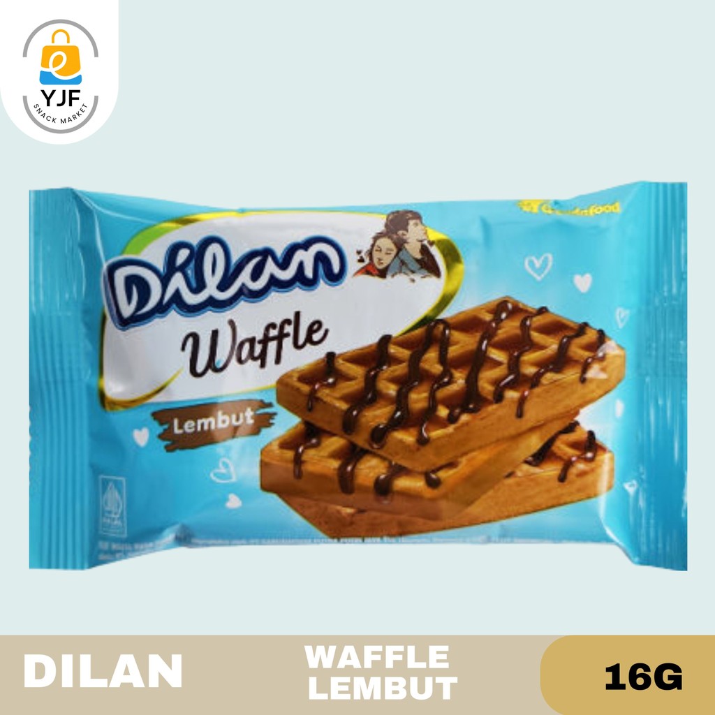 

Dilan Waffle Lembut Coklat 16gr - 1PC / Waffle Dilan Chocolate