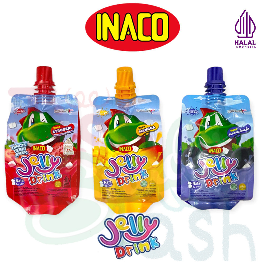

Minuman Inaco Jelly Drink Rasa Blackcurrant Stroberi Mangga 120gr & 135gr PAKET SATUAN INDIVIDUAL
