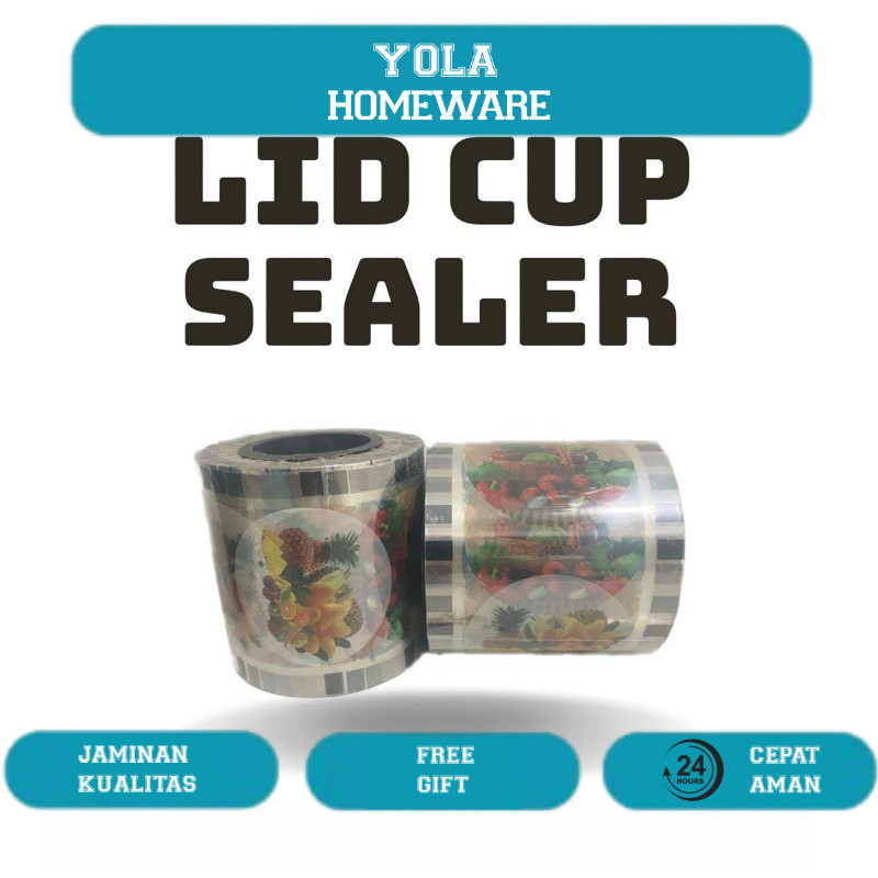 Lid cup sealer / Plastik press cup / Lid cup sealer motif buah