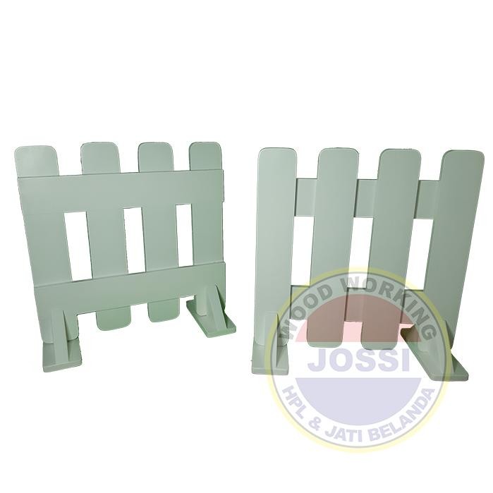 SALE Pagar Pembatas Anak Kayu  Putih  Hijau  Merah  Biru - Pagar Panjang, PutihTERLARIS