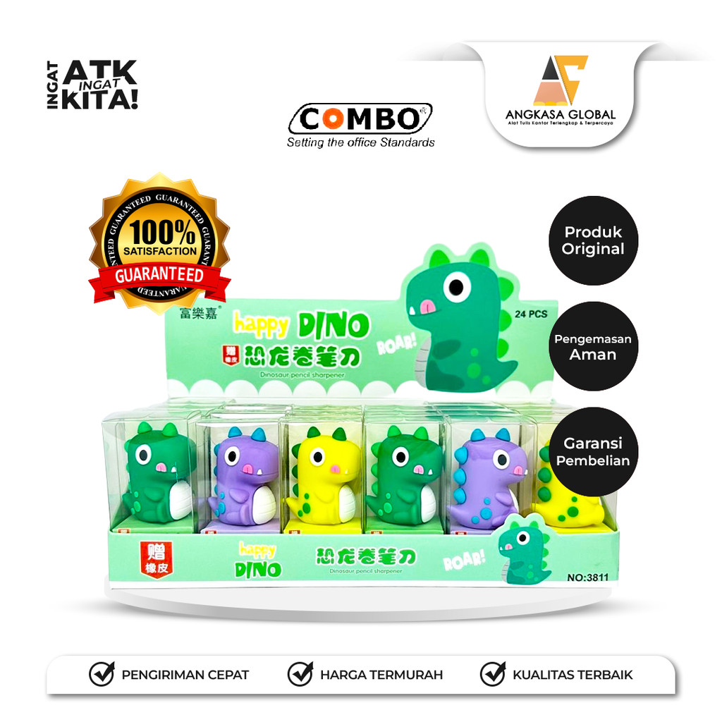 

COMBO RAUTAN TANGAN/ PENCIL SHARPENER DINO 3811 (1PC)
