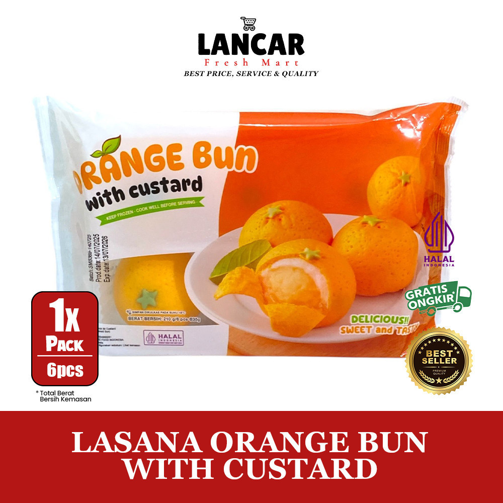 

LASANA ORANGE BUN WITH CUSTARD ISI 6PCS