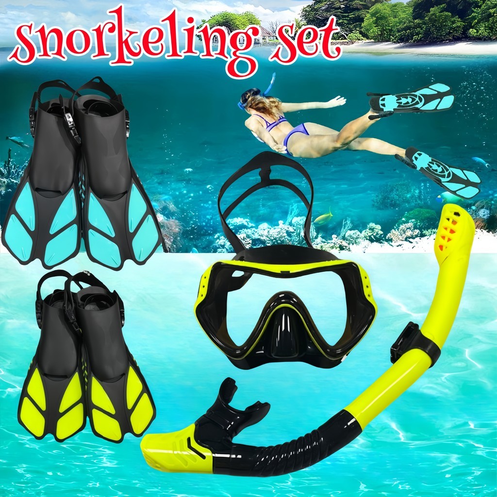 Kacamata Renang Snorkeling /Kaki Katak Renang Fin Sepatu Snorkling Silicone /snorkeling set