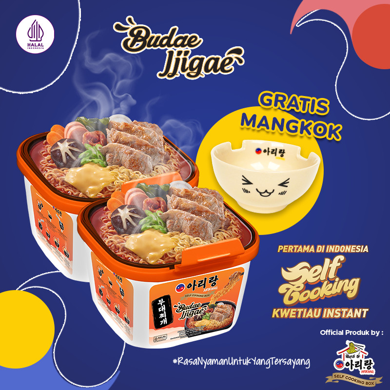 

Emama.store 2 Pcs Arirang Self Cooking Box Budae Jjigae 160g + Mangkok