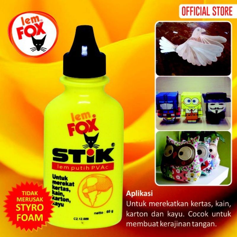 

Lem Fox Stik/Lem Putih PVAC 60grm ( 1pcs )