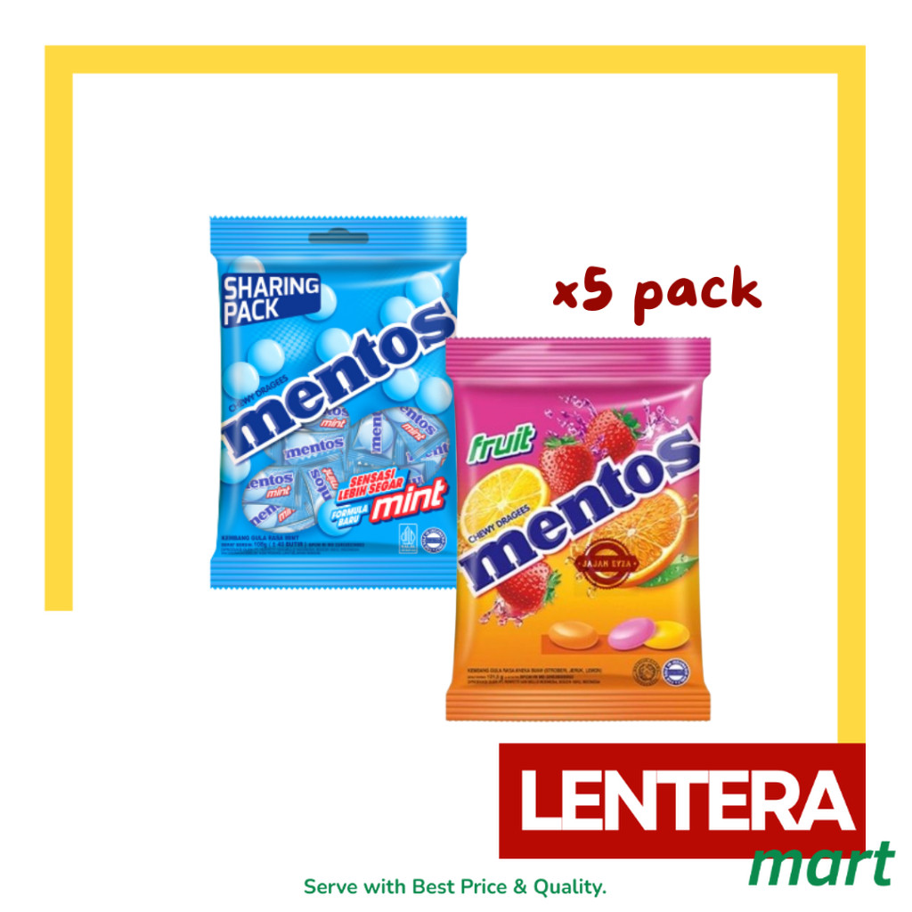 

[5 PCS LEBIH HEMAT] Aneka Permen Mentos/Kis/Lazery/Kaki/Relaxa LenteraMart