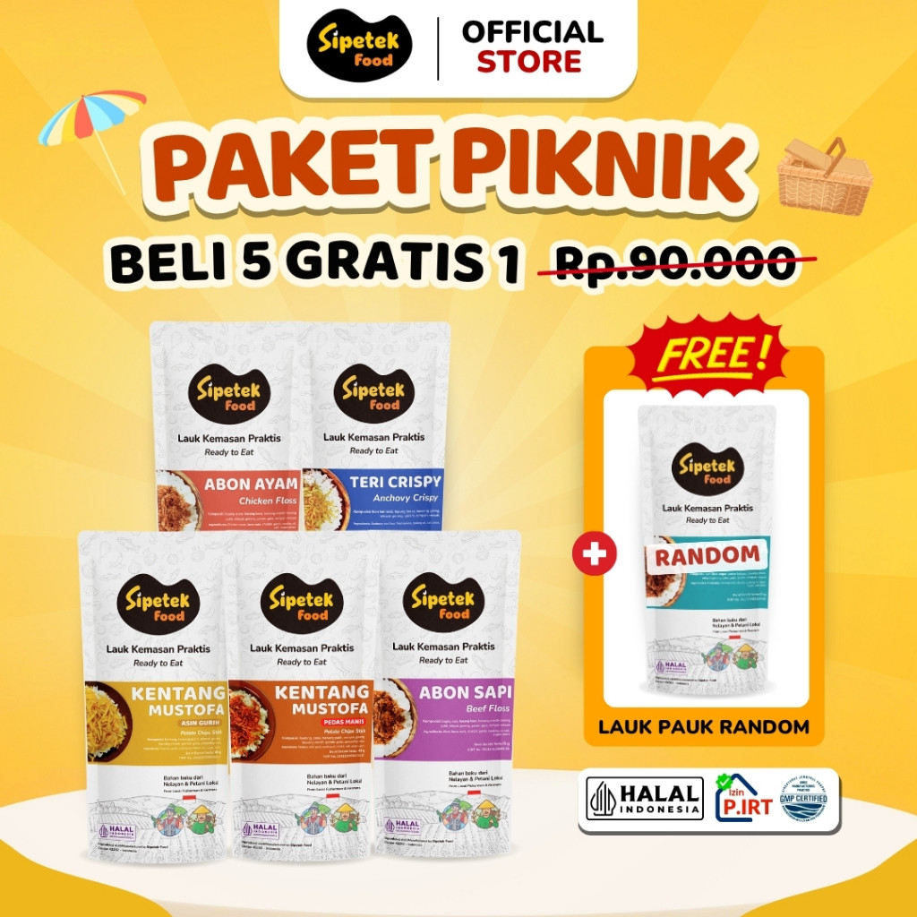 

[SPESIAL LIBURAN] Paket Piknik 5pcs Lauk Makan + Gratis 1pcs Lauk Makan