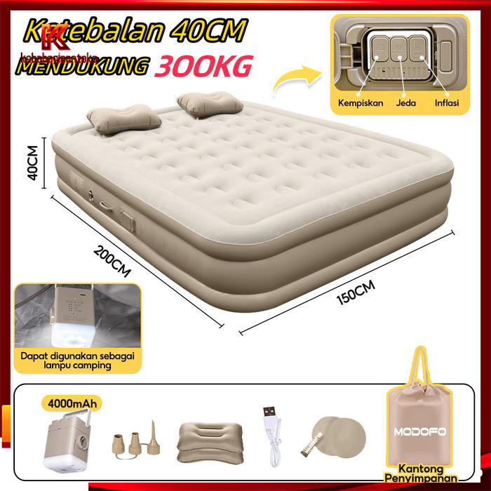 kasur angin pompa otomatis outdoor Kasur pompa lipat kasur tiup Queen kasur angin camping perjalanan