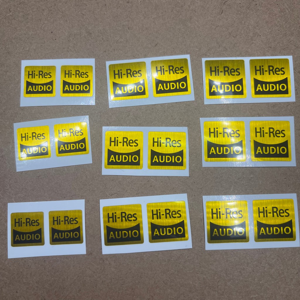

Hi-res AUDIO gold standard high-quality sound certified gold stickers high-resolution audio decorative cover stickers spot