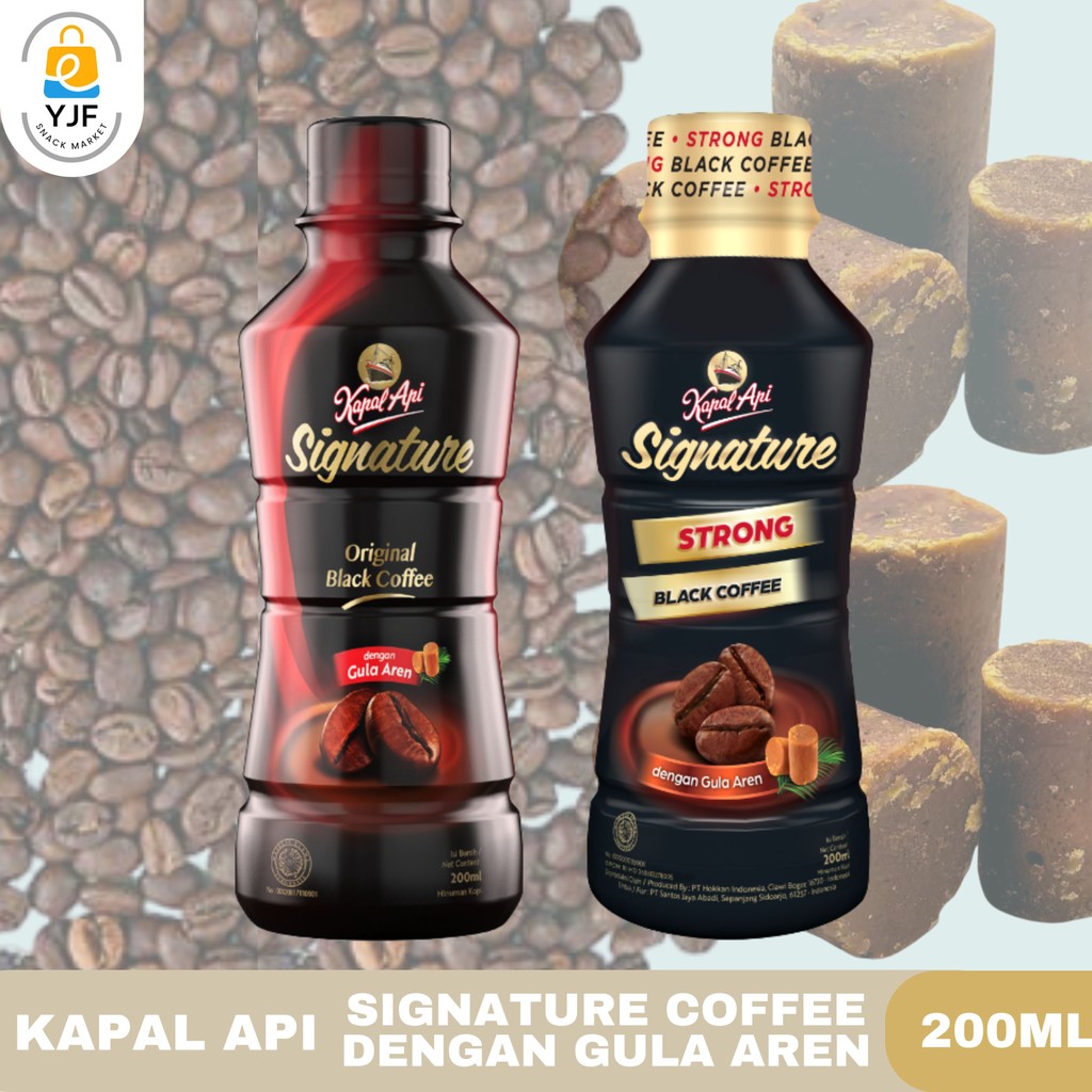 

Kapal Api Signature 200ml / Strong Black Coffe / Original Black Coffe / Kopi dengan Gula Aren / Kopi Instan