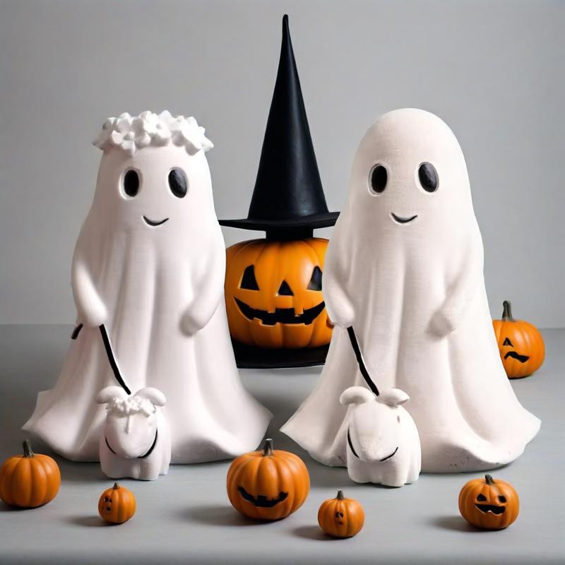 

Ghost Bride Groom Candle Molds DIY Halloween Aroma Ghost Wedding Gypsum Plaster Epoxy Resin Mold Craft Gift Candle Soap Supplies