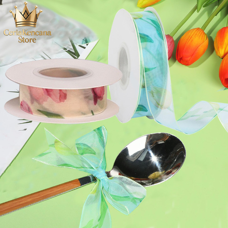 

Pita Korean Organza Pita Organza Kotak Hadiah Bunga Dekorasi 1 Roll 2.5cm Lebar 10 Yards Cocok Untuk Hadiah