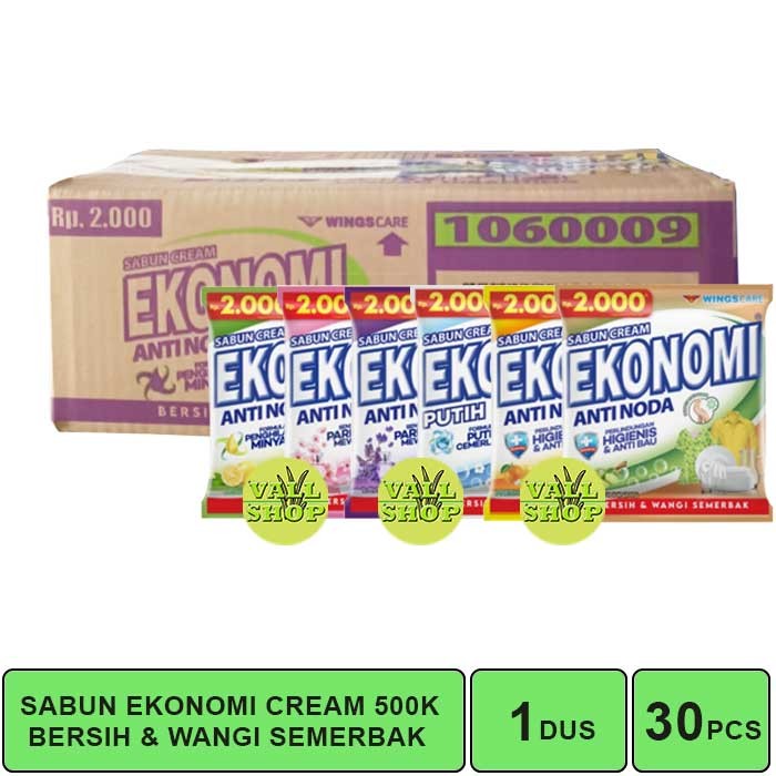 1 DUS ISI 30 PCS SABUN COLEK EKONOMI 500K / SABUN CREAM EKONOMI 500K