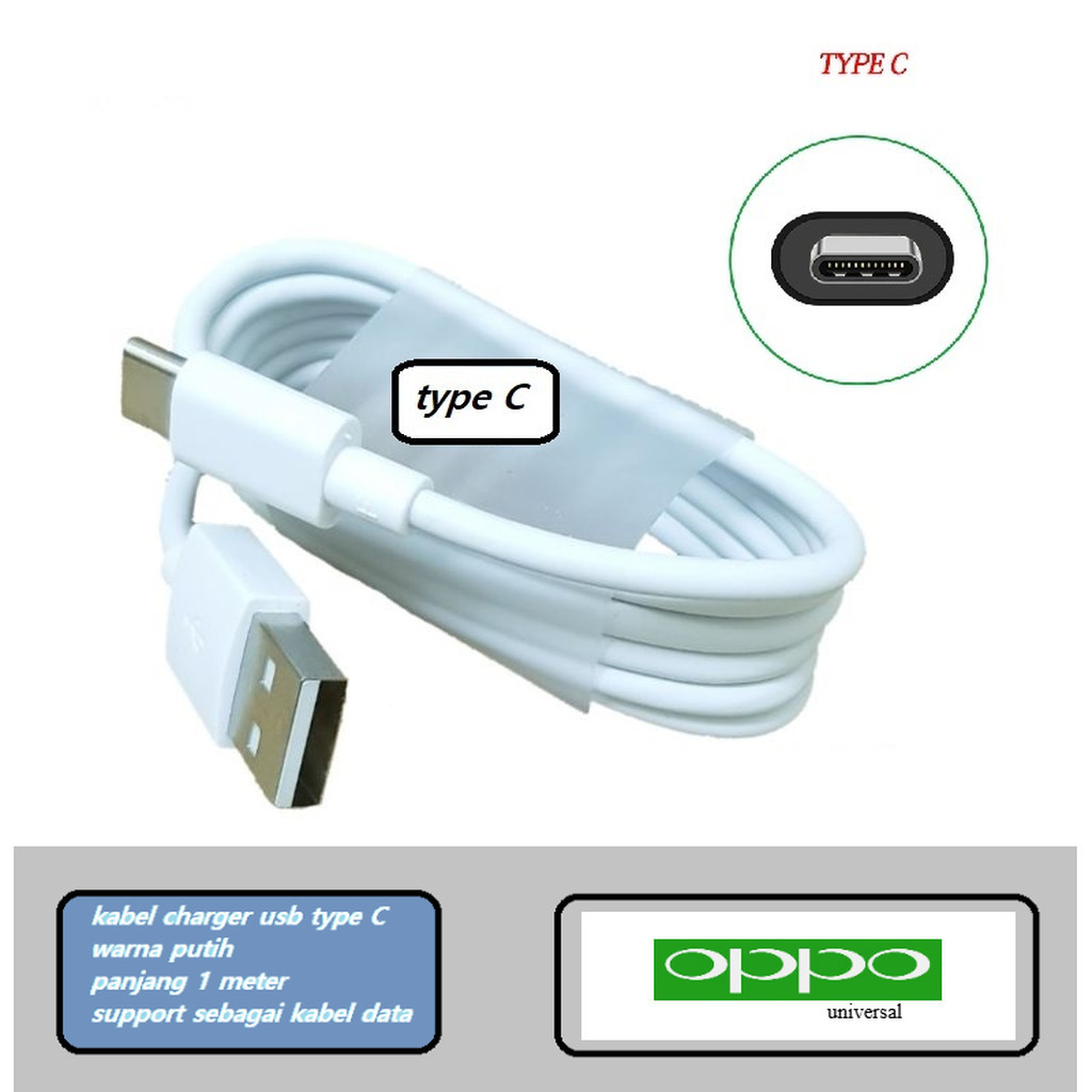 Usb type C kabel charger oppo reno 12 (CPH2625) - reno 12F (CPH2637) - reno 12 Pro (CPH2629) - reno 