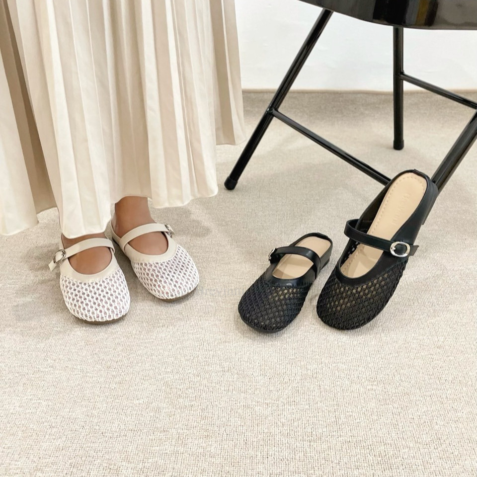 BREVINNI Sofia Slip On Flats || Sepatu Slip On Wanita || Sepatu Mesh Slip On Flats || Sepatu Sandal 