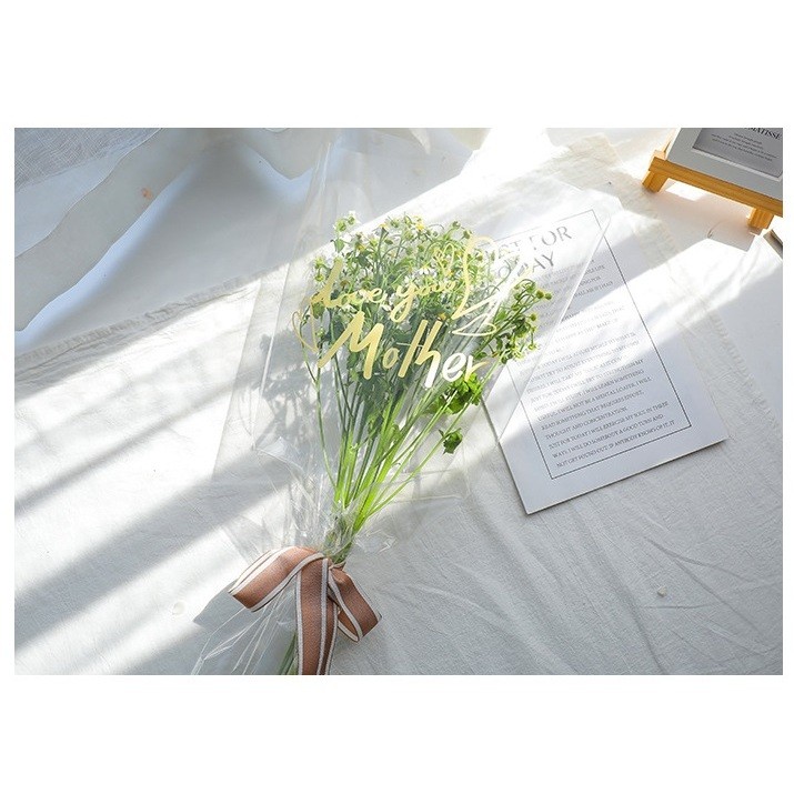 

FLOWER WRAPPING HAPPY MOTHER'S DAY TRANSAPRENT CELLOPHANE OPP | Kertas Buket Bunga Hari Ibu