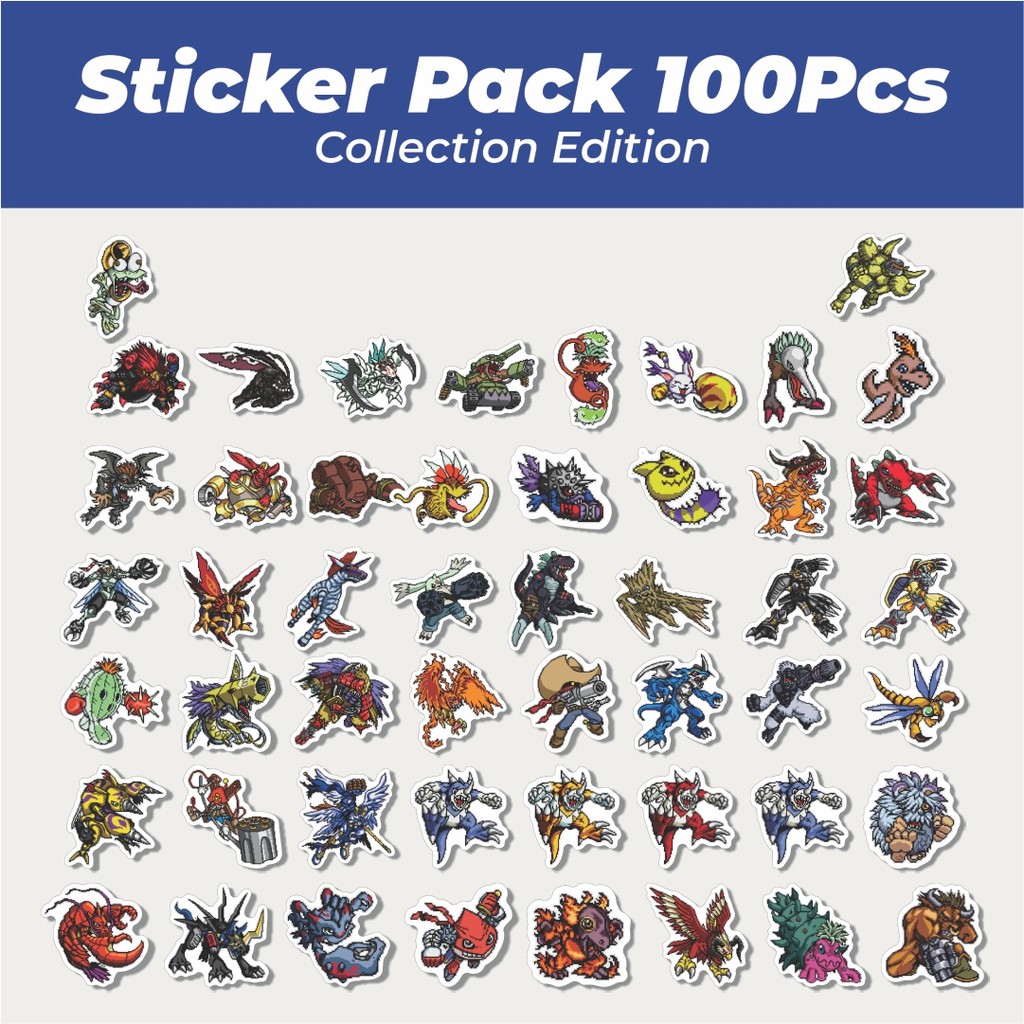

Hot Stiker Pixel Digimon V68 Lucu Anti Air Stikers Berperekat Waterproof Sticker Decal Buat Motor Helm Buku Journal Koper Casing HP Laptop Botol Minum
