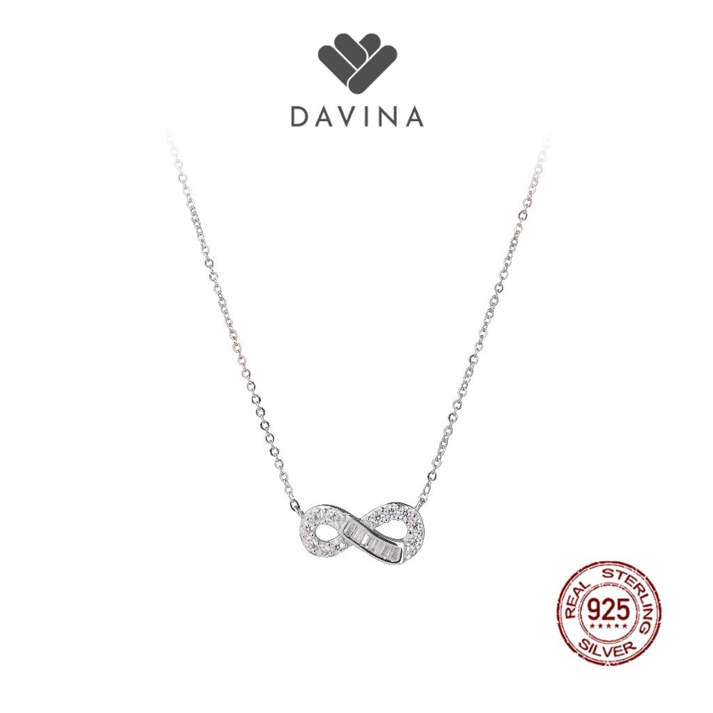 DAVINA Ladies Infina Necklace Sterling Silver 925 - Kalung Wanita Perak S925 Infinity