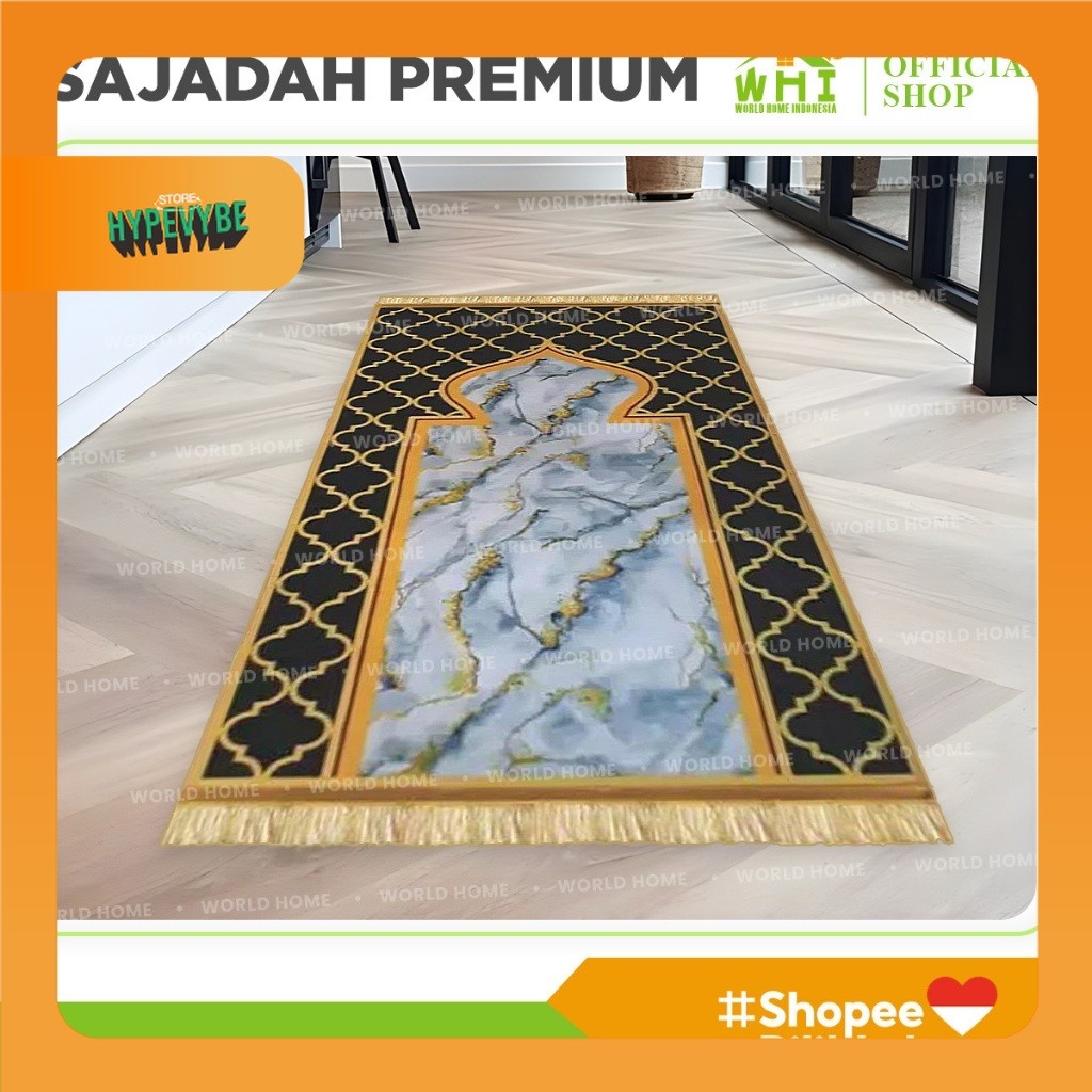 HypeStore -  Sajadah Premium Halus Lembut Empuk Ukuran 60x110 CM Sajadah Sholat Jumbo Sajadah Turki 