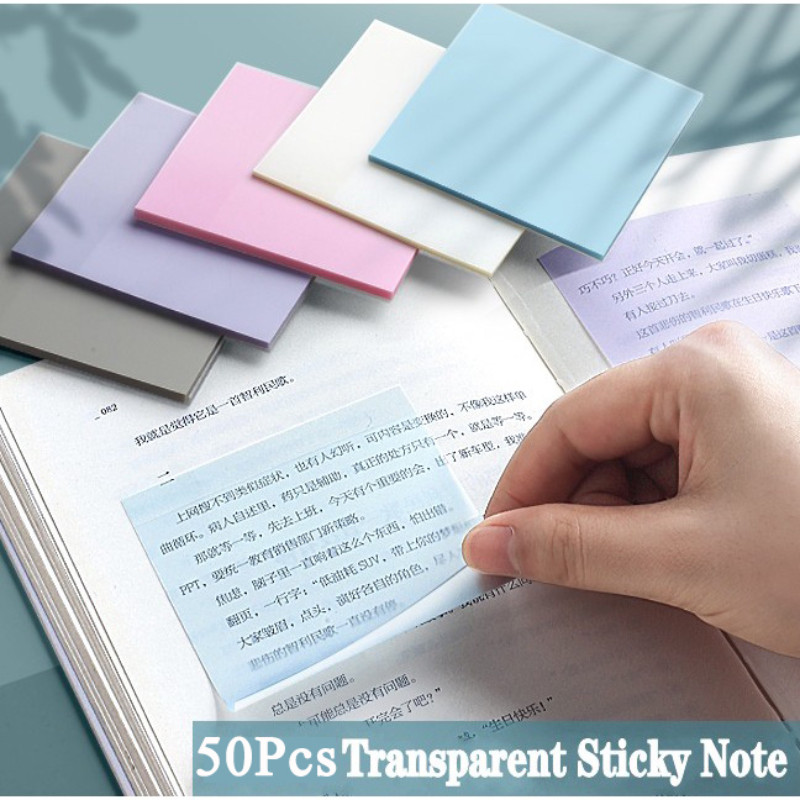 

Diaphanous Sticky Posted It Waterproof PET Transparent Sticker Note Bookmark Marker Office School Student Supplies Stationery