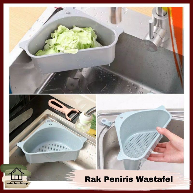 Rak Gantung Wastafel Tempat Spons Sabun Cuci Piring Keranjang Sudut Westafel Plastik
