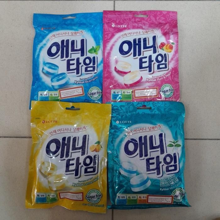 

Lotte Anytime Sugar Free Permen IMPORT Rasa BLUEMARINE / PLUM PEACH / MINT / LEMON MINT
