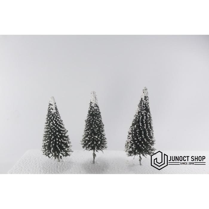 MAKET POHON CEMARA BERSALJU MUSIM SALJU - MINIATUR MAKET DIORAMA - SIZE BESAR