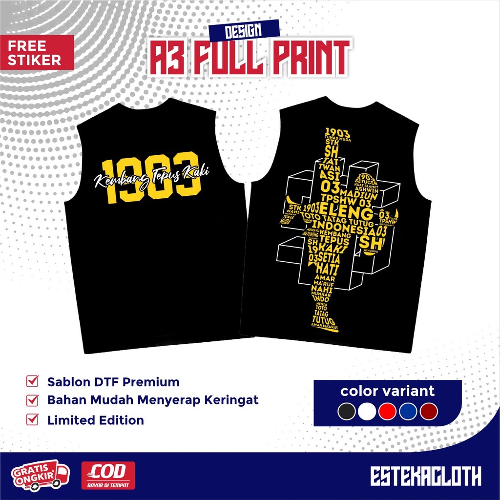 KAOS SINGLET PSHW 1903 KEMBANG TEPUS KAKI SINGLET PSHW TERBARU - SINGLET PSHW LAMBANG - SINGLET PSHW