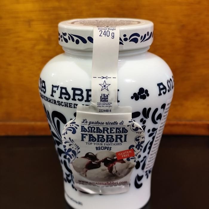 

Amarena Fabbri Cherry Jar 600gr cherries buah ceri syrup cherry Blackforest