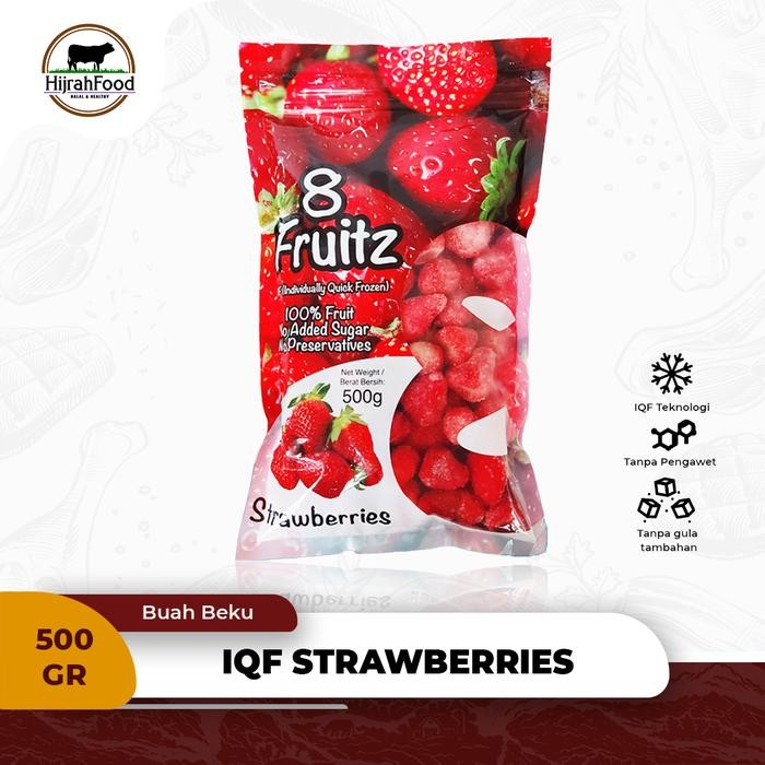 

8 Fruitz IQF Frozen Strawberry | Buah Stroberi Beku - 500 gr
