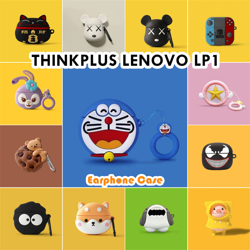 【inovasi】Untuk THINKPLUS LENOVO LP1 Case Trendi Kartun Soft Silicone Earphone Case Cover NO.2