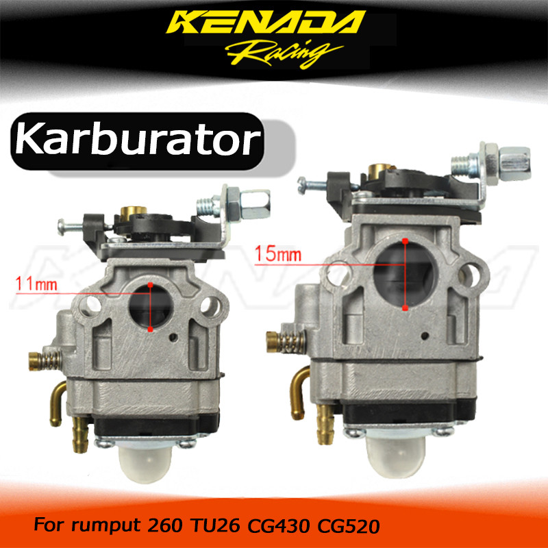 Karburator Cocok untuk penyemprot, mesin pemotong rumput 260 TU26 CG430 CG520 bagian pema as 40-5 44