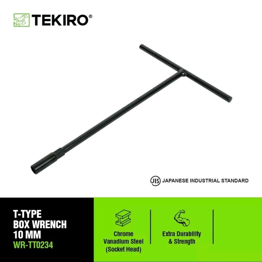 TEKIRO KUNCI SOCK T 12MM HITAM / KUNCI BUKA BAUT MODEL T HITAM 12 MM ORIGINAL
