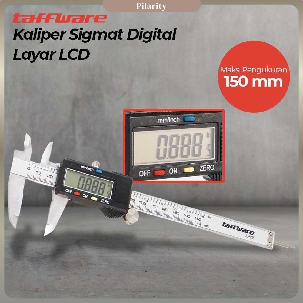 

Taffware Kaliper Sigmat Penggaris Jangka Sorong Digital Layar LCD - SH20