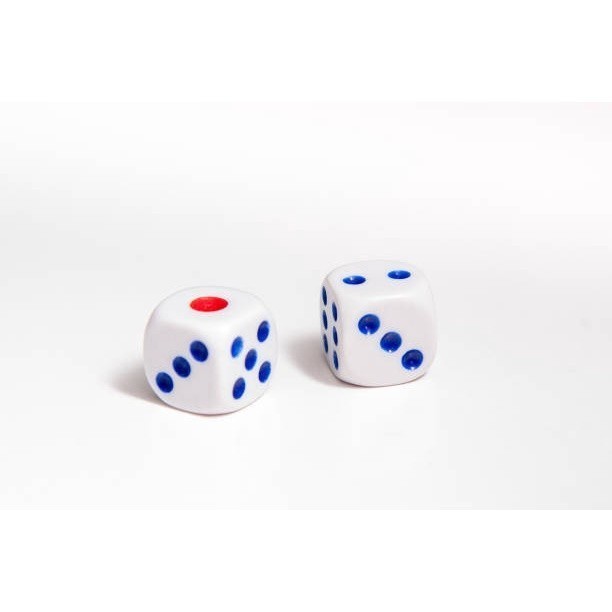 Dadu Mainan PVC Putih 18mm | Dice Board Game Domino Ular Tangga Monopoly Ludo

