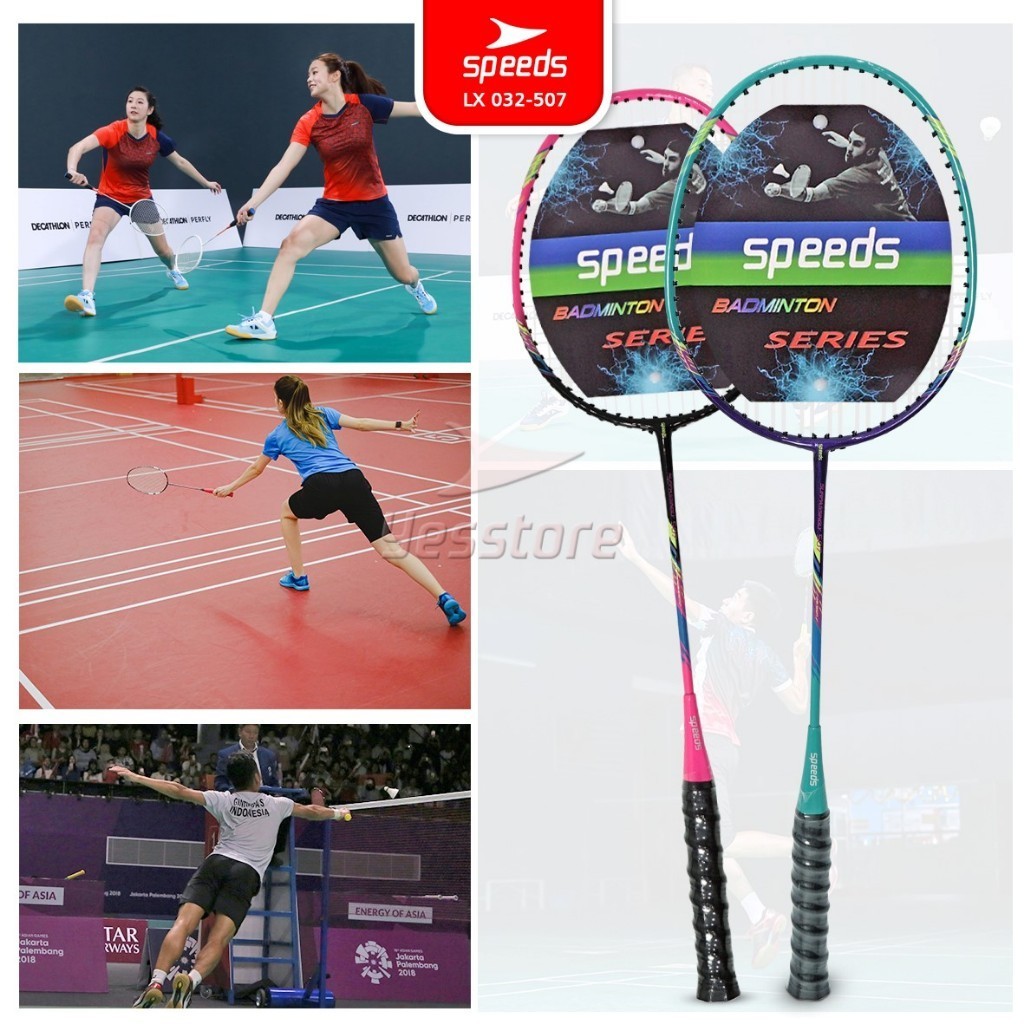 【SPEEDS】Raket Badminton Bulu Tangkis Olahraga Racket Badminton Berkualitas Murah Free Tas 032-507