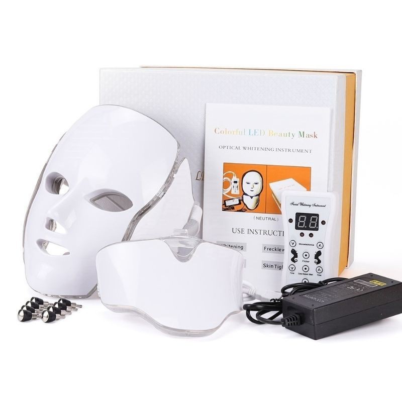 pdt light masker led 7 warna Facial led PHOTON PDT treatment masker led masker topeng wajah leher S 