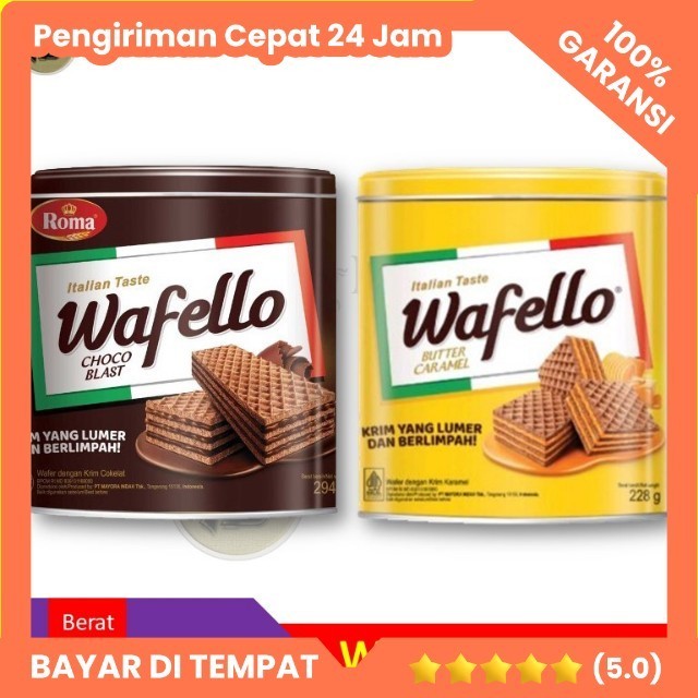 

ROMA WAFELLO WAFER Kaleng Choco Blast - Butter Caramel