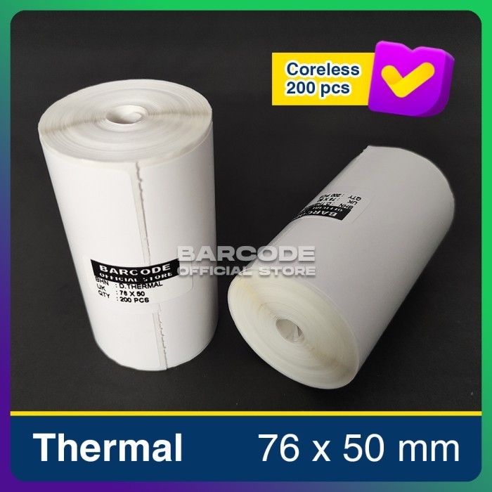 

Stiker Label Thermal Mobile Printer Bluetooth 80mm 76 x 50 mm / 80x50 -TMA69