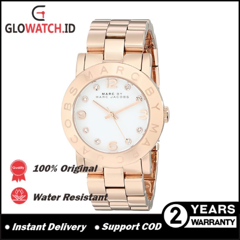 [Promo] Jam Tangan Wanita Marc Jacobs / Marc Jacob MBM3077 / MBM 3077 Amy Rose Gold-tone Original (G