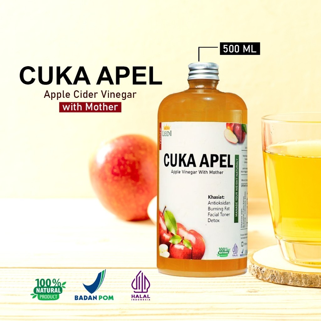 

Cuka Apel 500 ml Apple Vinegar with Mother - Best Organik