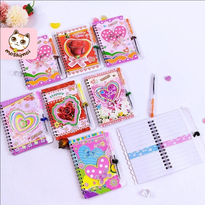 

Notebook/Diary Book/Notes/Buku Catatan/Buku Harian/Agenda/Buku Spiral Fashion Love