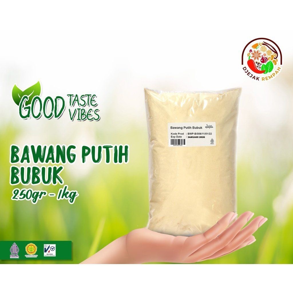 

Bawang Putih Bubuk / Garlic Powder (Kemasan 250 Gr - 1 Kg) - 100% Rempah Murni