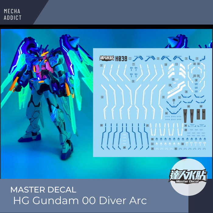 Water Slide Decal HG 00 Diver Arc Build Metaverse by Master Decal