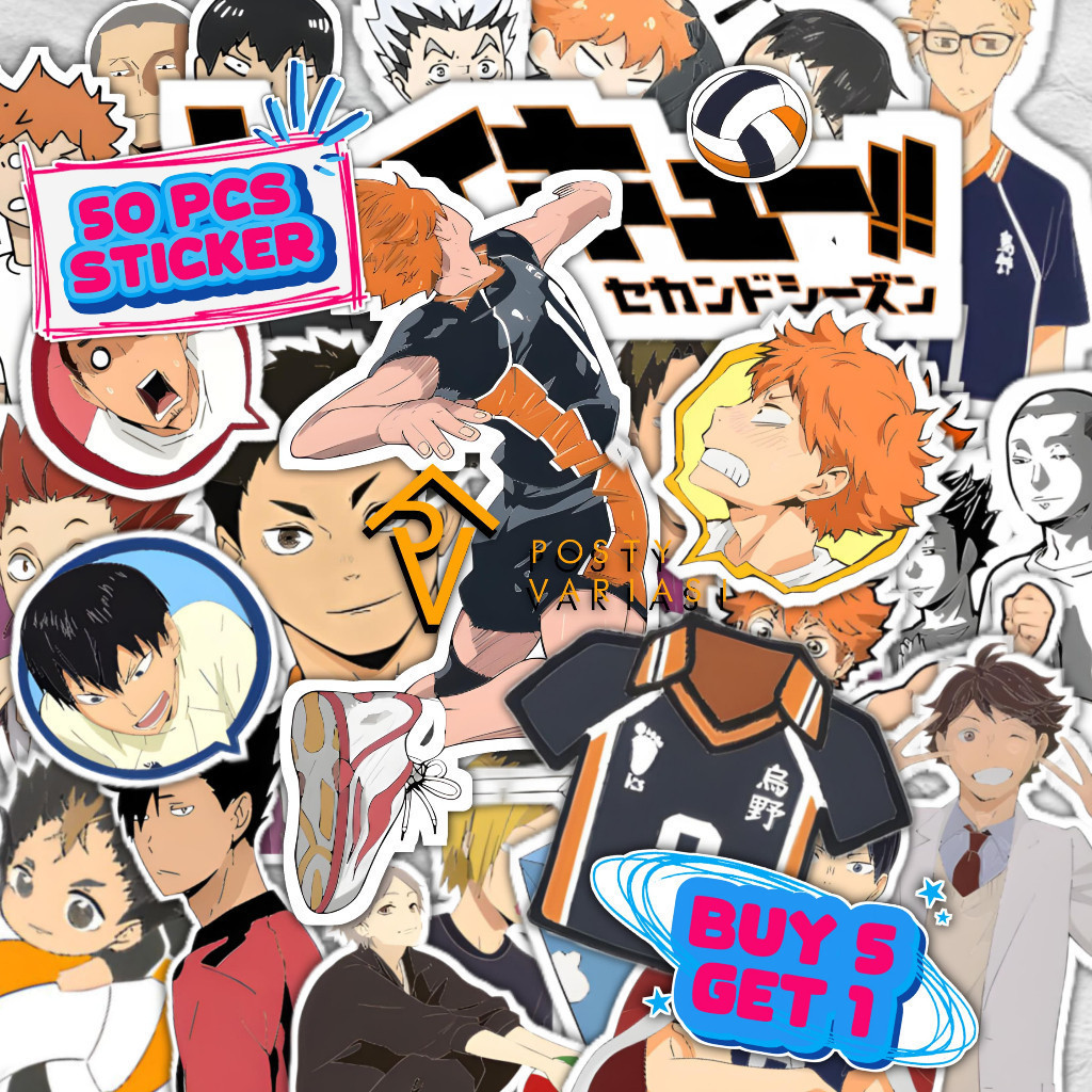

50PCS STICKER PACK ANIME VINYL ANTI AIR UNTUK LAPTOP HP TUMBLER LEMARI KACA