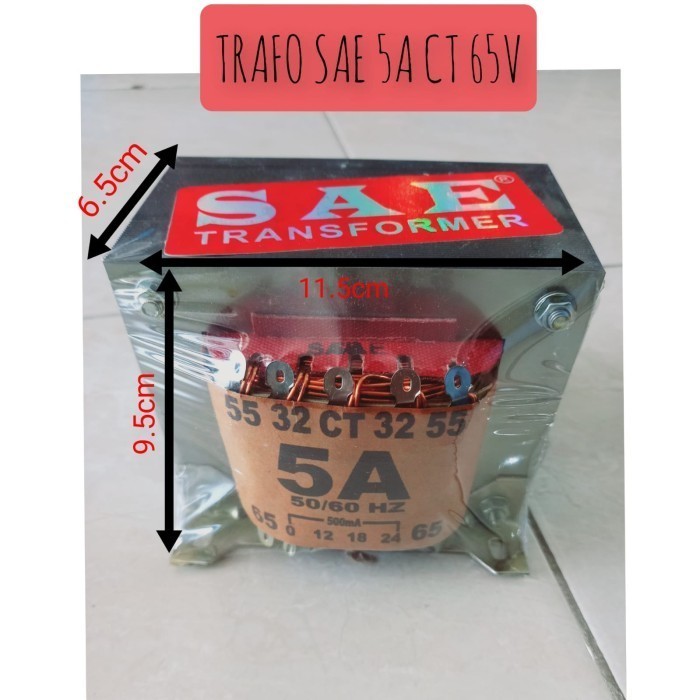 MT99 TRAFO TRANSFORMER SAE 5A CT 65 MURNI travo sae 5 amper ct 65v