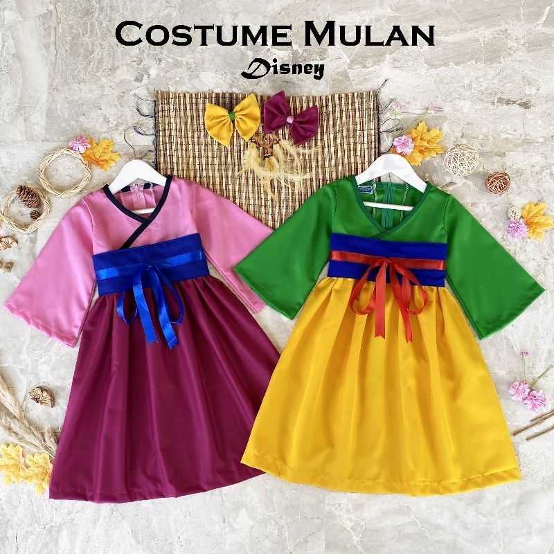 kostum mulan disney anak dan dewasa /kostum mulan disney/cosplay mulan disney/dress mulan disney/kos