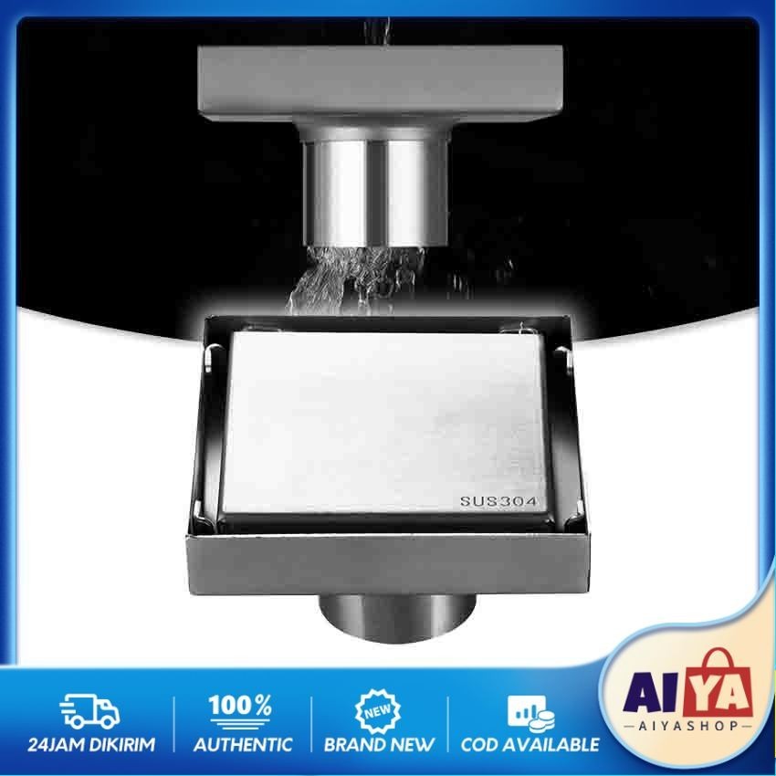 【Dikirim dlm 24jam】Floor Drain Hitam Stainless 304 Anti Bau Banjir Kecoa Floor Drain Trap Toto Strai